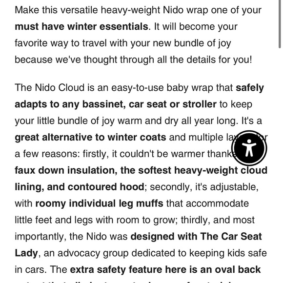 7AM Enfant Fleece-lined Nido Cloud Car Seat Wrap Blanket in Small - Picture 9 of 9